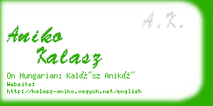 aniko kalasz business card